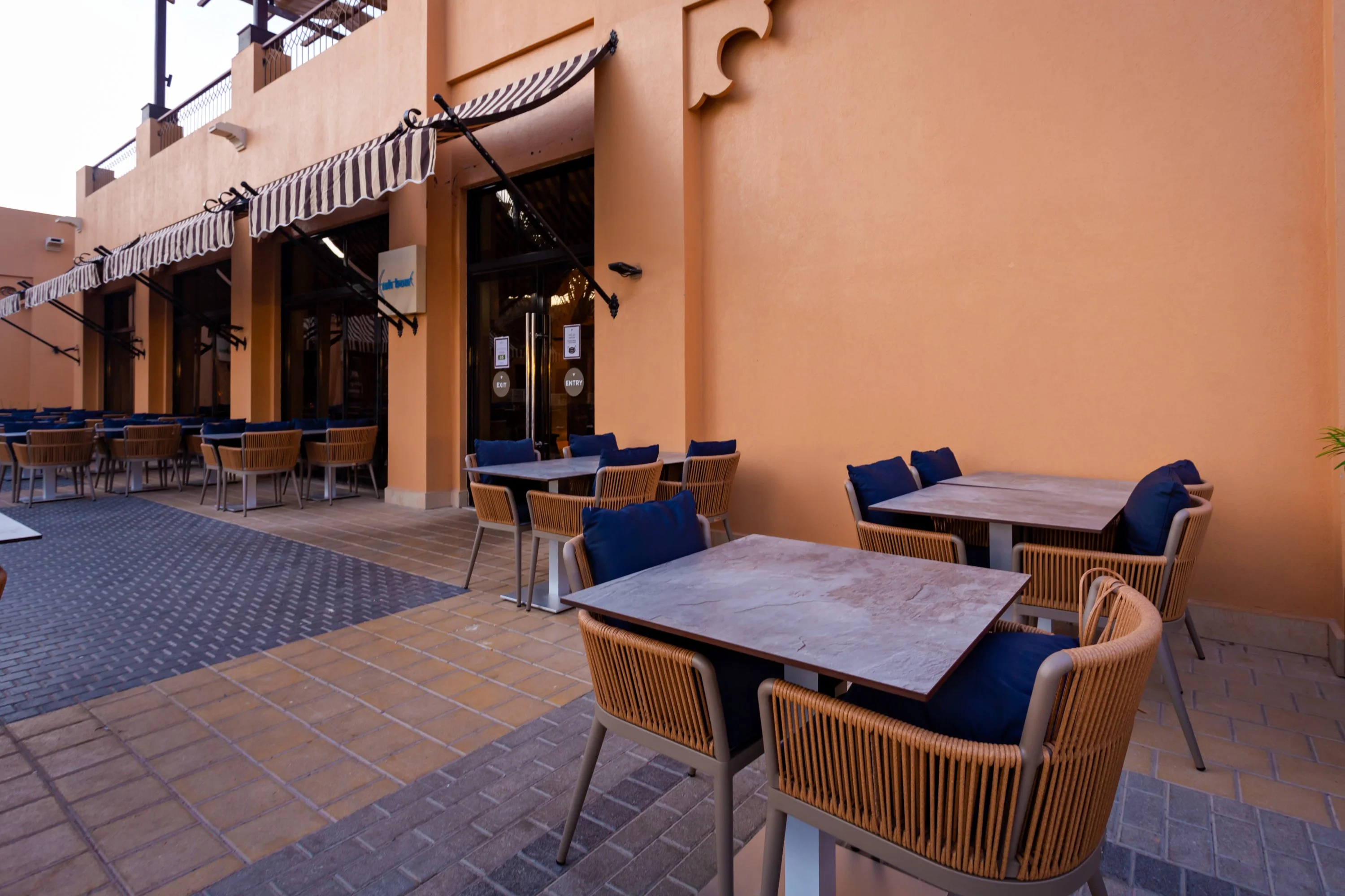 Outdoor restaurant furniture set - tables and chairs